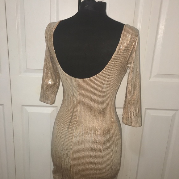 As U Wish gold sequin dress. - Picture 4 of 7